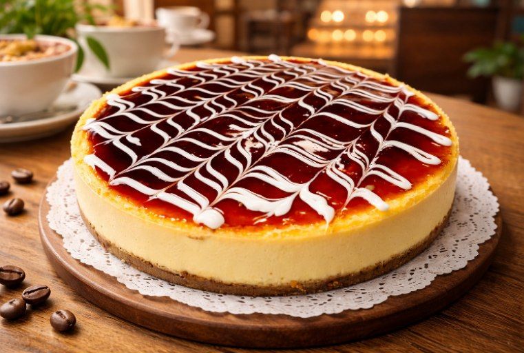 Caramel swirl cheesecake